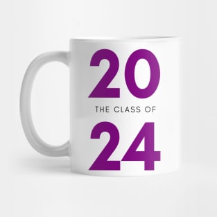 Class Of 2024. Simple Typography 2024 Design for Class Of/ Senior/ Graduation. Purple Mug